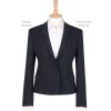 Veste tailleur noire Femme très chic Cintrée 1 bouton Revers étroit