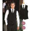 Gilet Barman de serveur, 5 boutons devant, 2 poches, 100% polyester