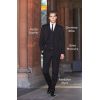 Pantalon Costume noir homme Sans pinces chic