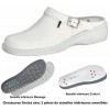 chaussures Reflexor Femme Semelle massante Cuir blanc Cousu main