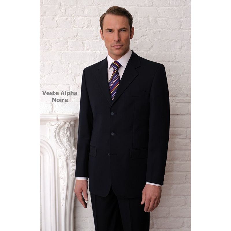 Veste homme, Coupe classique, 3 boutons devant, Polyester et Viscose