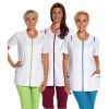 Blouse médicale courte pour femme, Fermeture à glissière couleur