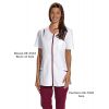 Blouse infirmière courte Blanc Zip Baie