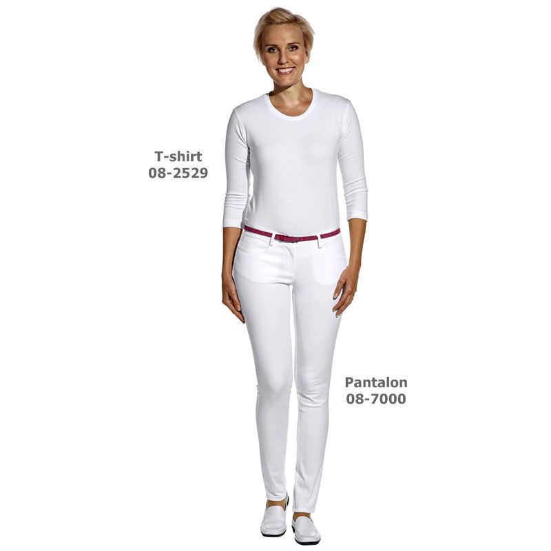 long tee shirt blanc femme