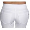 Pantalon Jean blanc Stretch Infirmière Taille élastique maille côtelée