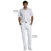 Pantalon blanc infirmier satin de coton Stretch