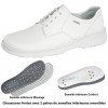 chaussures Reflexor® Homme Cuir blanc Semelle massante Cousu main