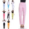 Pantalon Mixte Femme et Homme droit, Taille élastiquée, Sans poche