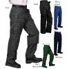 Pantalon travail homme polyester coton, nombreuses poches