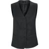 Gilet barman femme 3 boutons 4 poches Anthracite