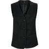 Gilet barman femme 4 poches Noir Brasserie