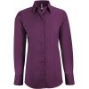 Chemisier manche longue Stretch Regular Fit Berry