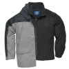 parka homme gris et noir  Polaire amovible