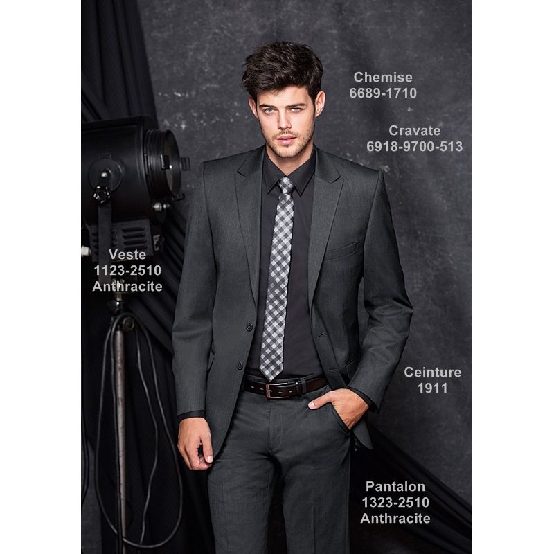Costume Anthracite Chemise Noireveste Costume Homme