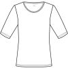 T-shirt Femme Slim manche 1/2 Coton Stretch