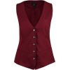 Gilet sommelier femme boutons pression Bordeaux