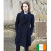 Beau Manteau Irlandais pour femme, Grand col chunky, laine mérinos