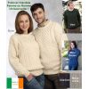 Pullover Irlandais pour femme ou homme, Ras de cou, Laine Mérinos
