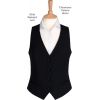 Gilet de costume Femme Dos  satin 2 poches Noir