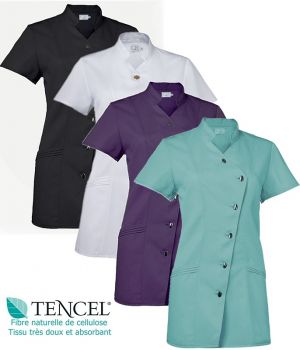 Tunique Cintrée Slimfit, Confort Lyocell, Aqua Taille 2XL.