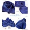 Foulard Femme Pure Soie Bleu Saphir Anti tache 20 x 160 cm