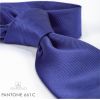Cravate 100% Soie, Bleu Saphir, Doux au toucher, Traité anti taches, Largeur 7 cm