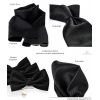 Foulard Femme 100% Soie, Noir, Doux au toucher