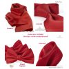 Foulard Femme 100% Soie Rouge Groseille 20 x 160 cm