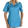 Blouse médicale courte femme Cintrée Légère 4 poches Turquoise