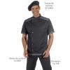 Veste cuisine jeune Manche courte Boutons pression