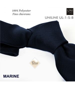 Cravate Bleu marine, 100% Polyester, 8,5 x 155 cm, Protection anti-tache