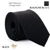 Cravate Noire, 100% Polyester, 5,5 x 148 cm, Protection anti-tache