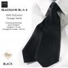 Cravate courte pour Femme, Noire, Pré-nouée, Polyester, 7.5 x 25 cm, anti-tache