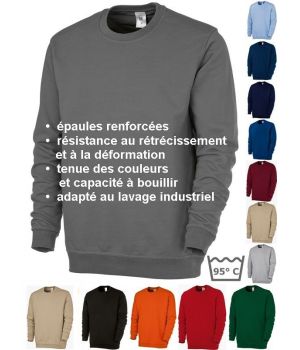 Sweat Homme et Femme, Peut Bouillir, Poignets et Base Bords Côtes