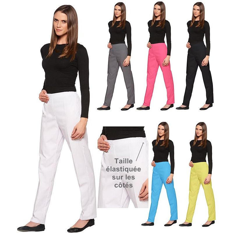 Pantalon De Survetement Femme Taille Elastique avec Poche Pantalon