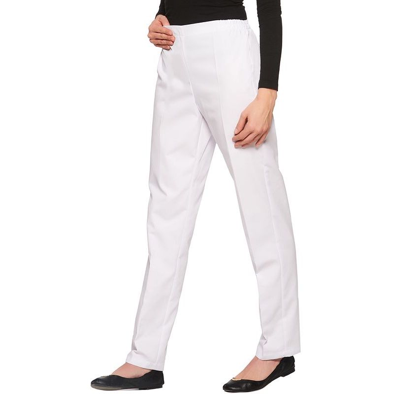 PANTALON VENTRE PLAT SANS POCHE POLYCOTON (BLANC ou NOIR) - PROMATEST