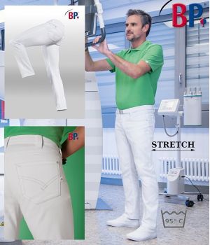 Jean homme 5 poches, Coupe seyante, Confort stretch, Rivets, Surpiqûre