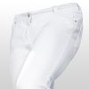 Jean médical blanc pour homme 5 poches Stretch Rivets Surpiqûre