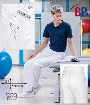Pantalon Blanc Super Confort Femme, Bi-Stretch, Taille 36.
