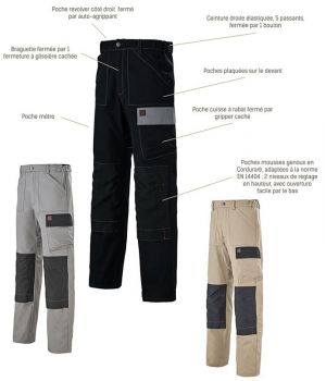 Pantalon de Travail Rigger Adolphe Lafont, Look moderne et innovant