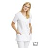 Blouse Médicale Femme Courte, Manches Courtes, Pinces Poitrine