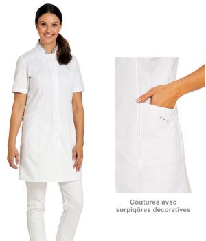 Blanche Sous Courtes MontantBoutons Blouse PatteManches FemmeCol wOZuXTPki