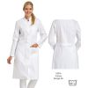 Blouse blanche Femme, Manches longues, Col officier, Boutonnage sous patte