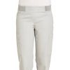 Pantalon gris argent Taille en maille  Cordon de serrage 9 poches