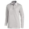 Polo manche longue Piqué de Coton Stretch Gris bande du XS au 3XL