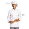 Chapeau de Chef cuisinier Bande élastique Coton Blanc