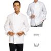 Veste de cuisine, Boutons blanc cousus, 100% coton sergé, Poche poitrine 