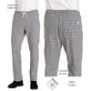 Pantalon de cuisine, Pépita, Homme ou Femme, Taille élastiquée, Poches