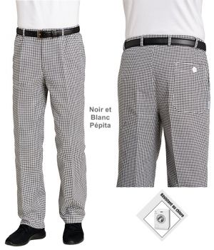 Pantalon Cuisine Homme et Femme, 100% Coton, Grandes Tailles