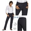 Pantalon femme noir, très confortable, ceinture élastiquée, Stretch extensible